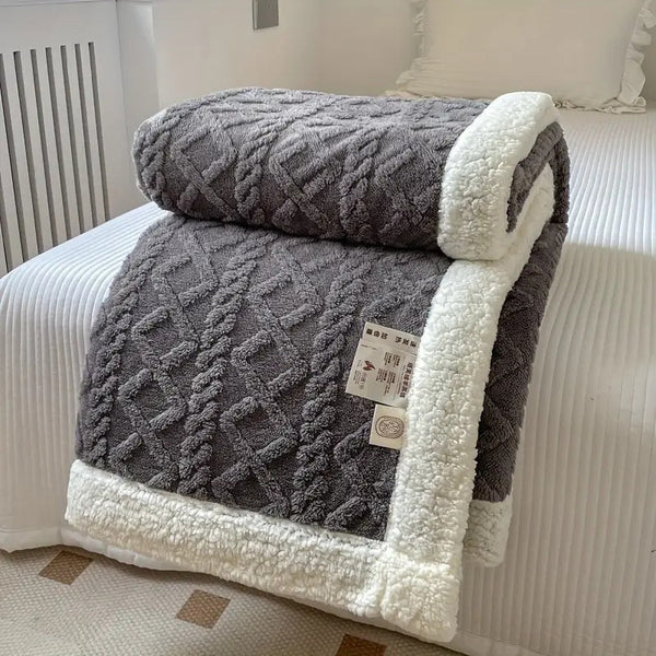 Kuscheldecke mit Wendefunktion aus Sherpa-Fleece
