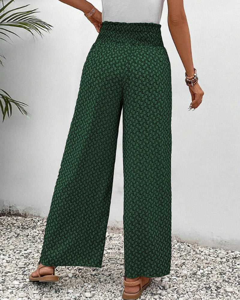 Damen Elegante Hose mit Weitem Bein