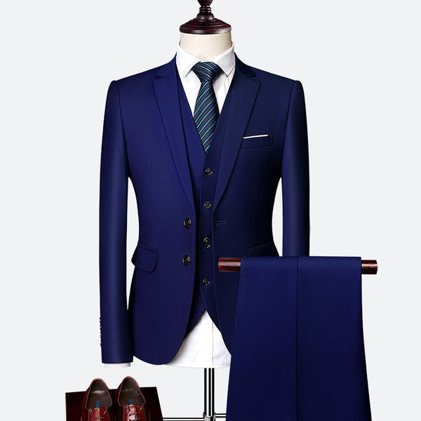 Dreiteiliger Slim-Fit-Anzug für Herren