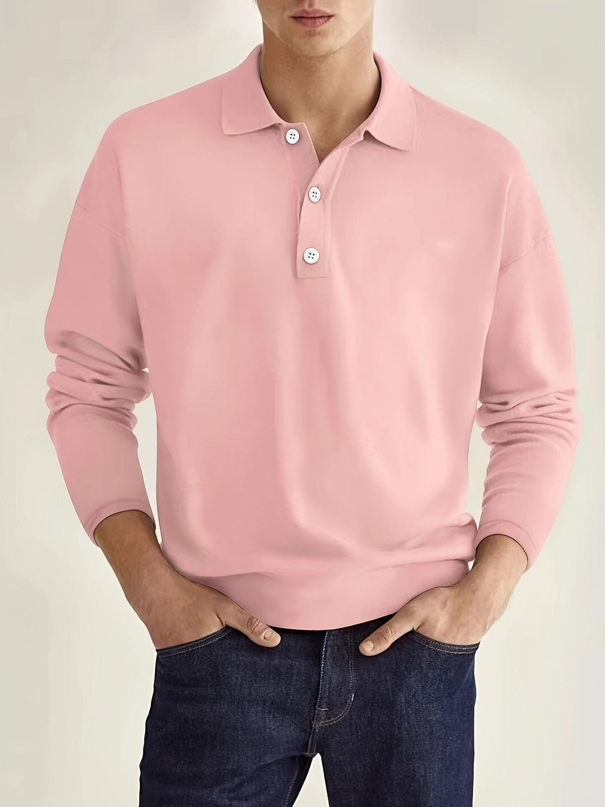 Herren Polo mit langen Ärmeln