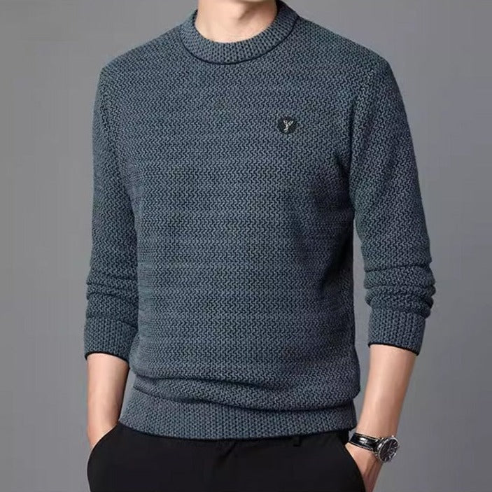 Herren Gemütlicher Strickpullover mit Rundhalsausschnitt