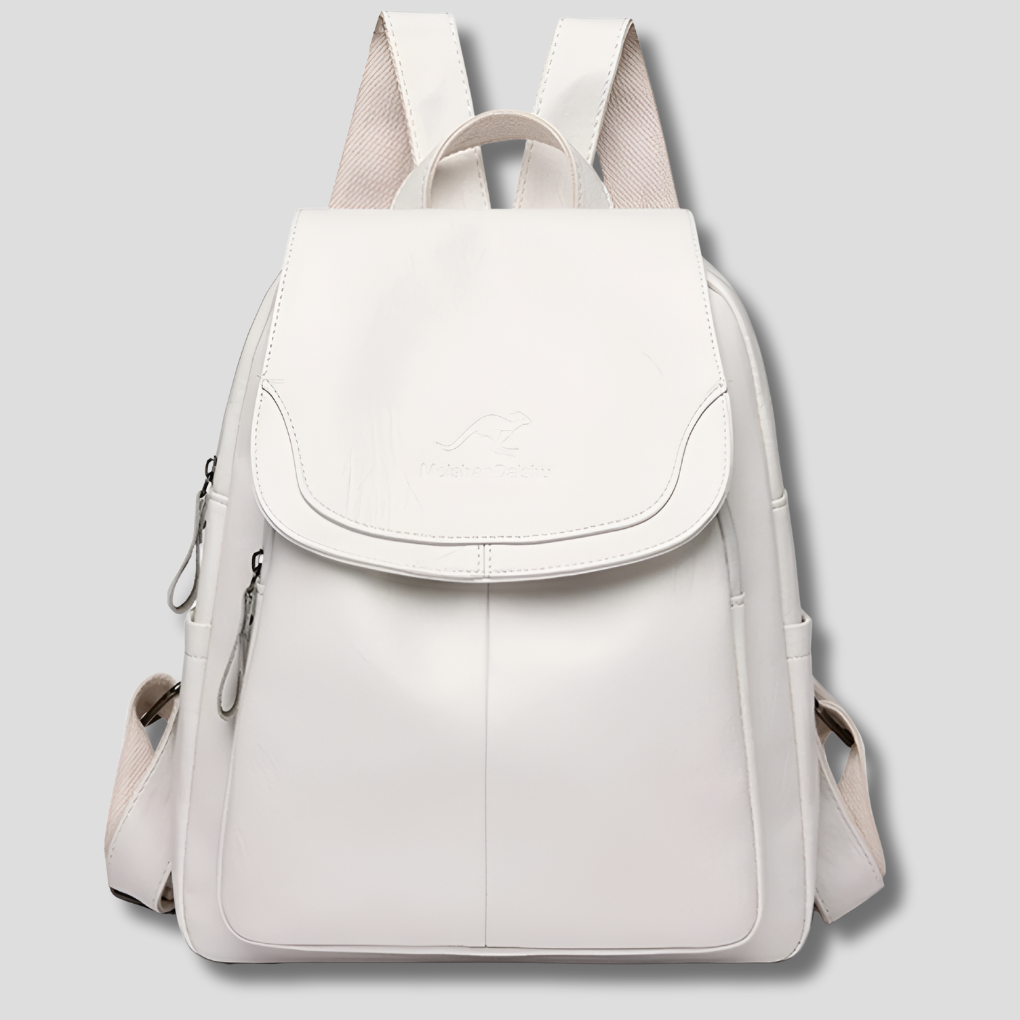 Diebstahlsicherer Lederrucksack für stilvolle Frauen