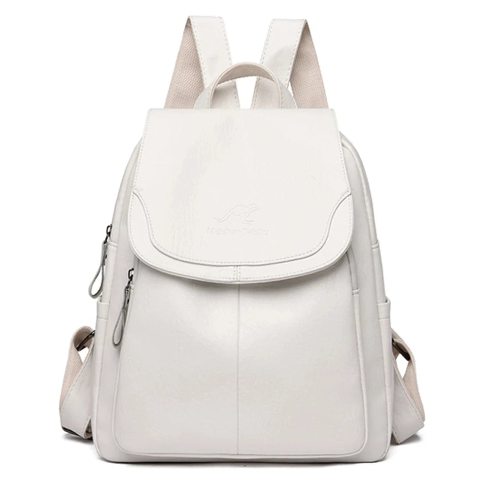 Eleganter Damen-Rucksack aus veganem Leder mit zeitlosem Design