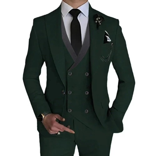 Stilvoller 3-teiliger Slim Fit Herrenanzug