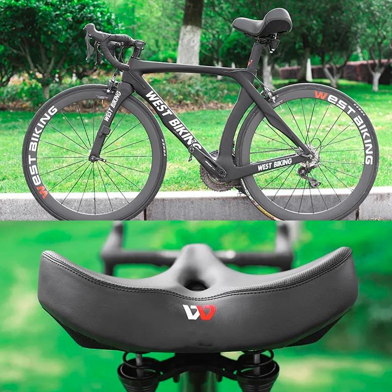 Komfortables Fahrradsattel mit extra breiter Sitzfläche für Damen und Herren