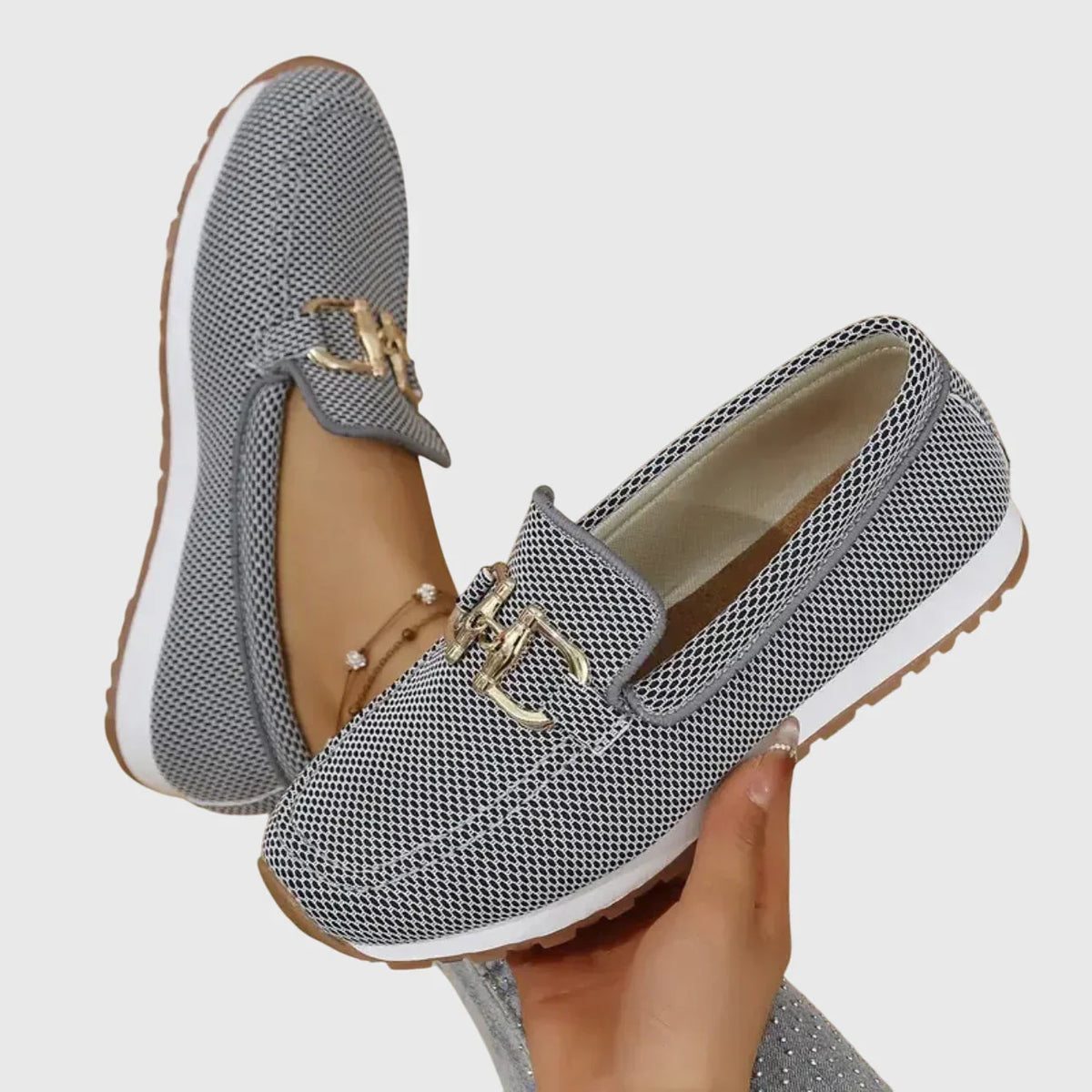 Damen Bequeme Sportschuhe im Mokassin-Stil