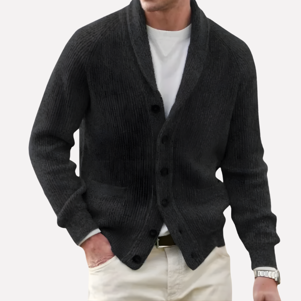Herren Cardigan mit Schalkragen