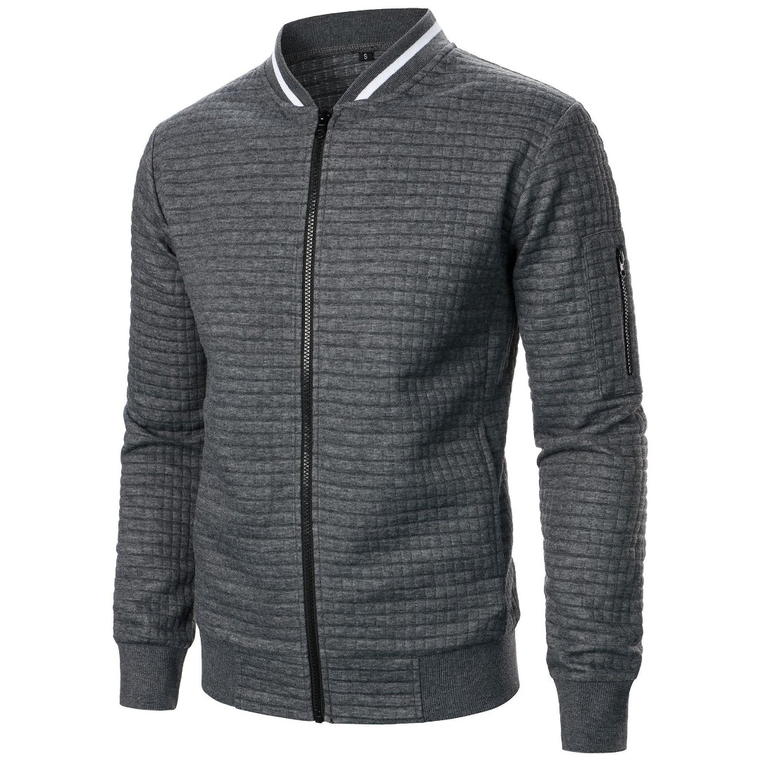 Bequemer und warmer Herrenpullover mit Reißverschluss