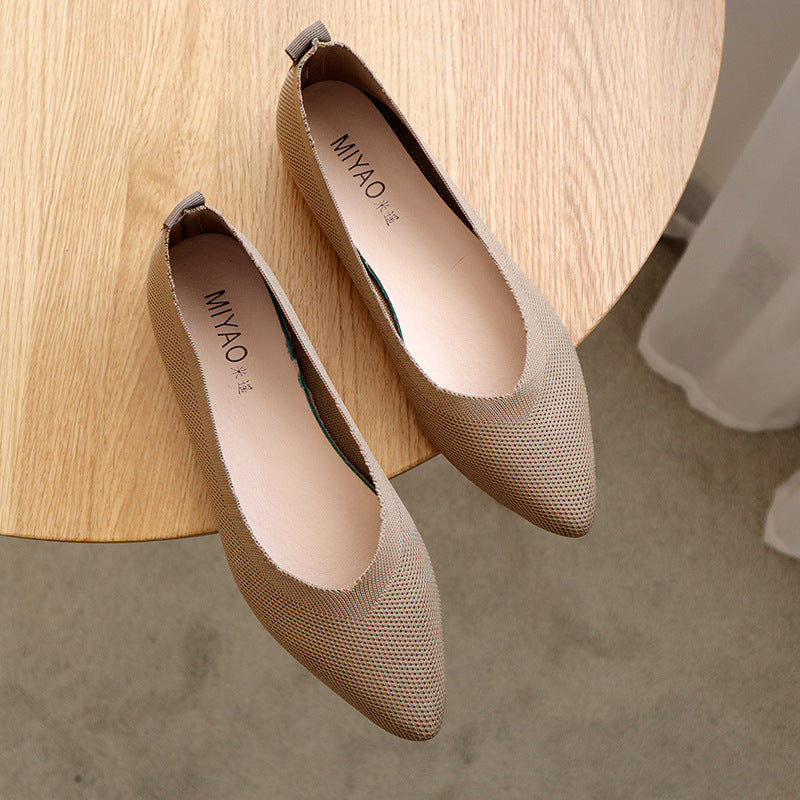 Bequeme Damen-Ballerinas mit runder Spitze