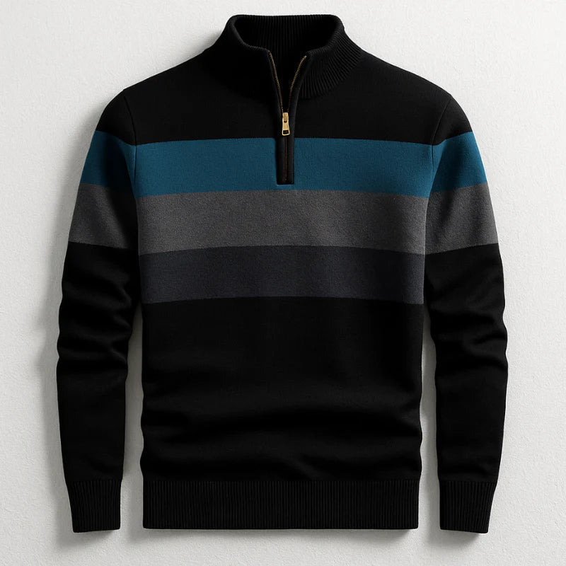 Herren Eleganter Gestreifter Pullover