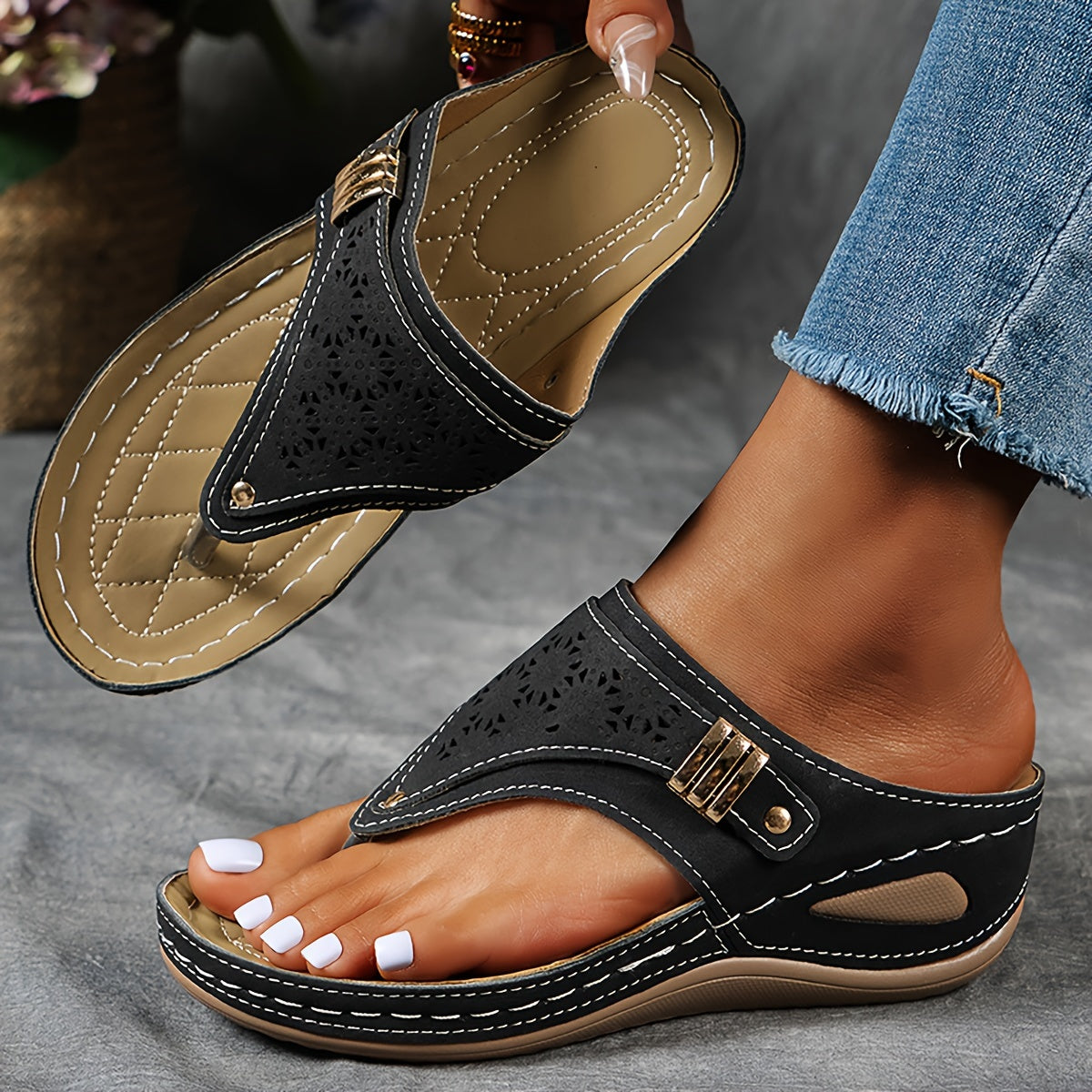 Damen Bequeme Elegante Komfortsandalen