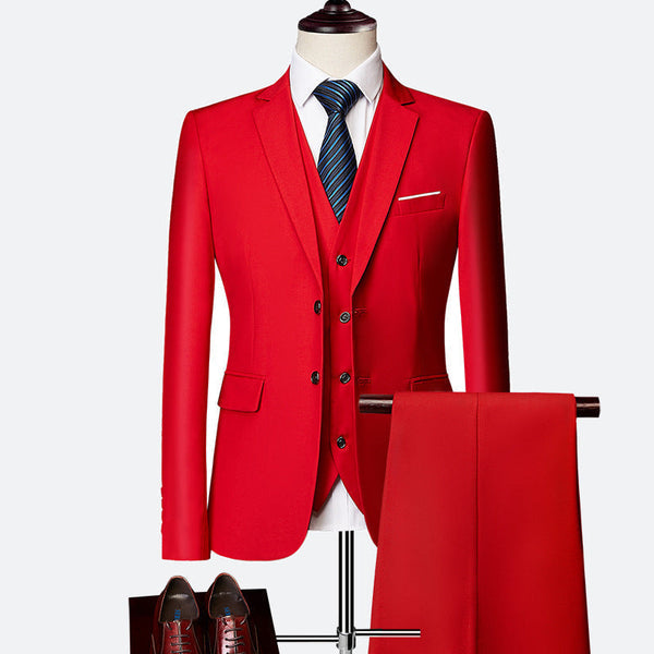 Dreiteiliger Slim-Fit-Anzug für Herren
