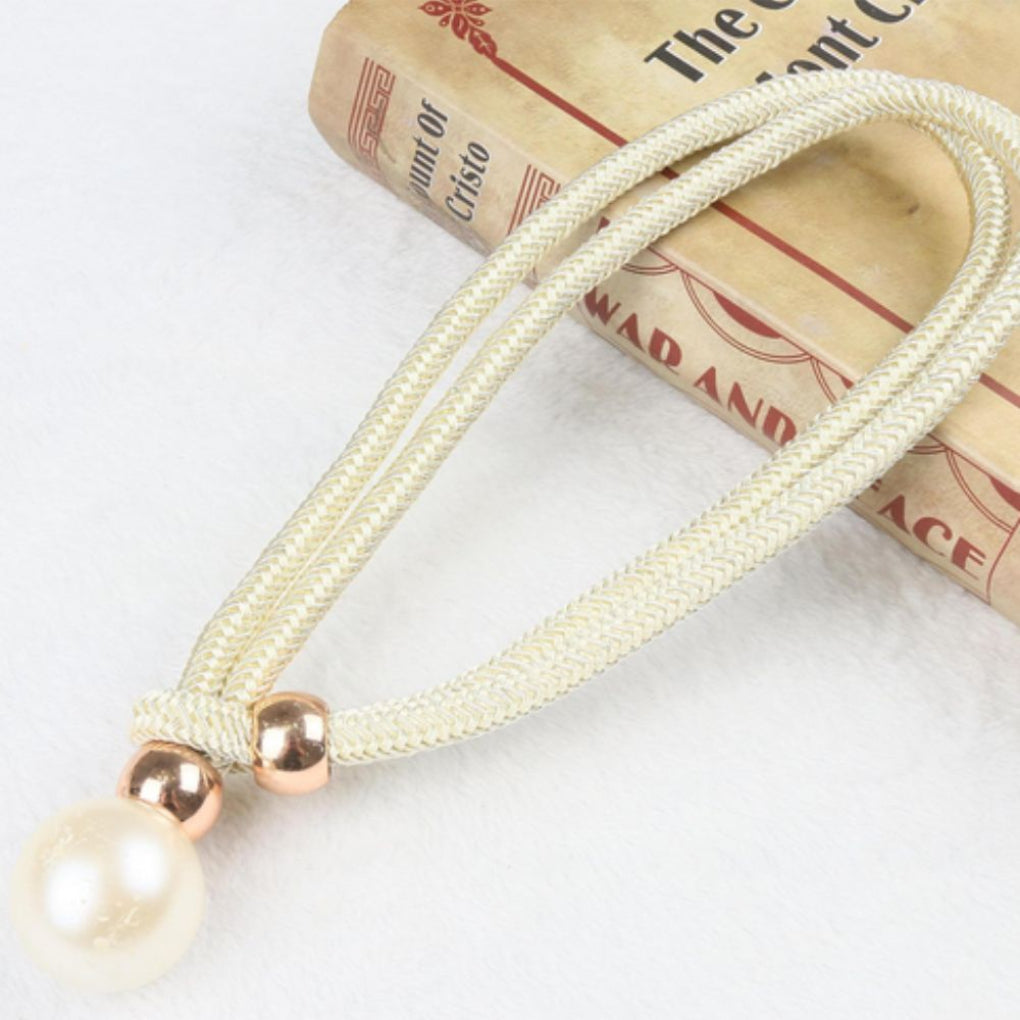 Glänzendes, elegantes 2-teiliges Set mit Perlenvorhang-Raffhalter