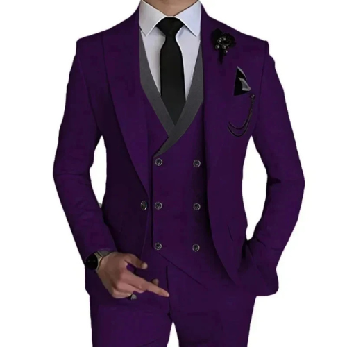 Stilvoller 3-teiliger Slim Fit Herrenanzug
