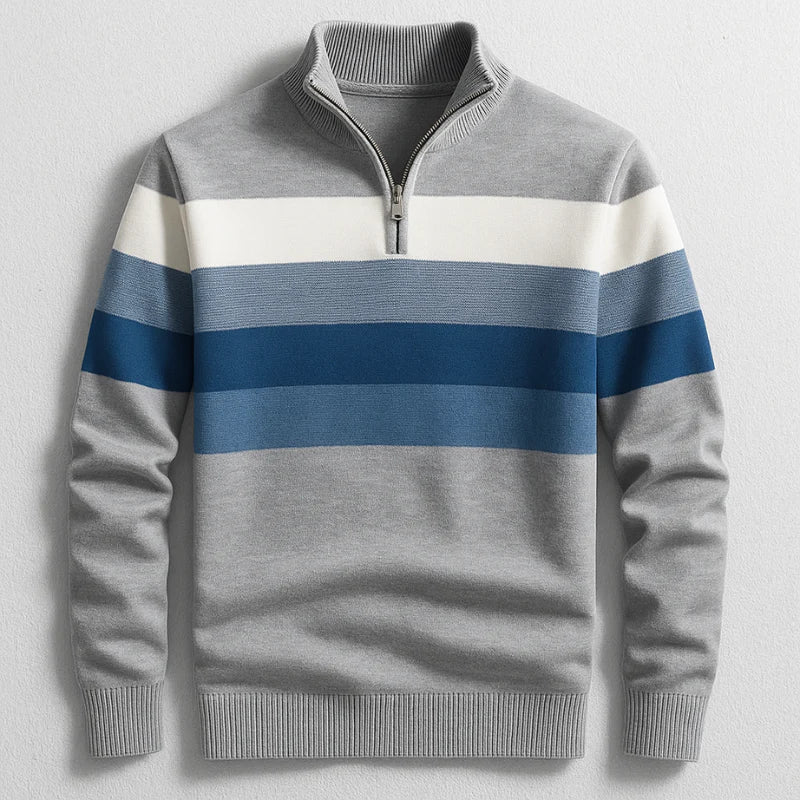 Herren Eleganter Gestreifter Pullover
