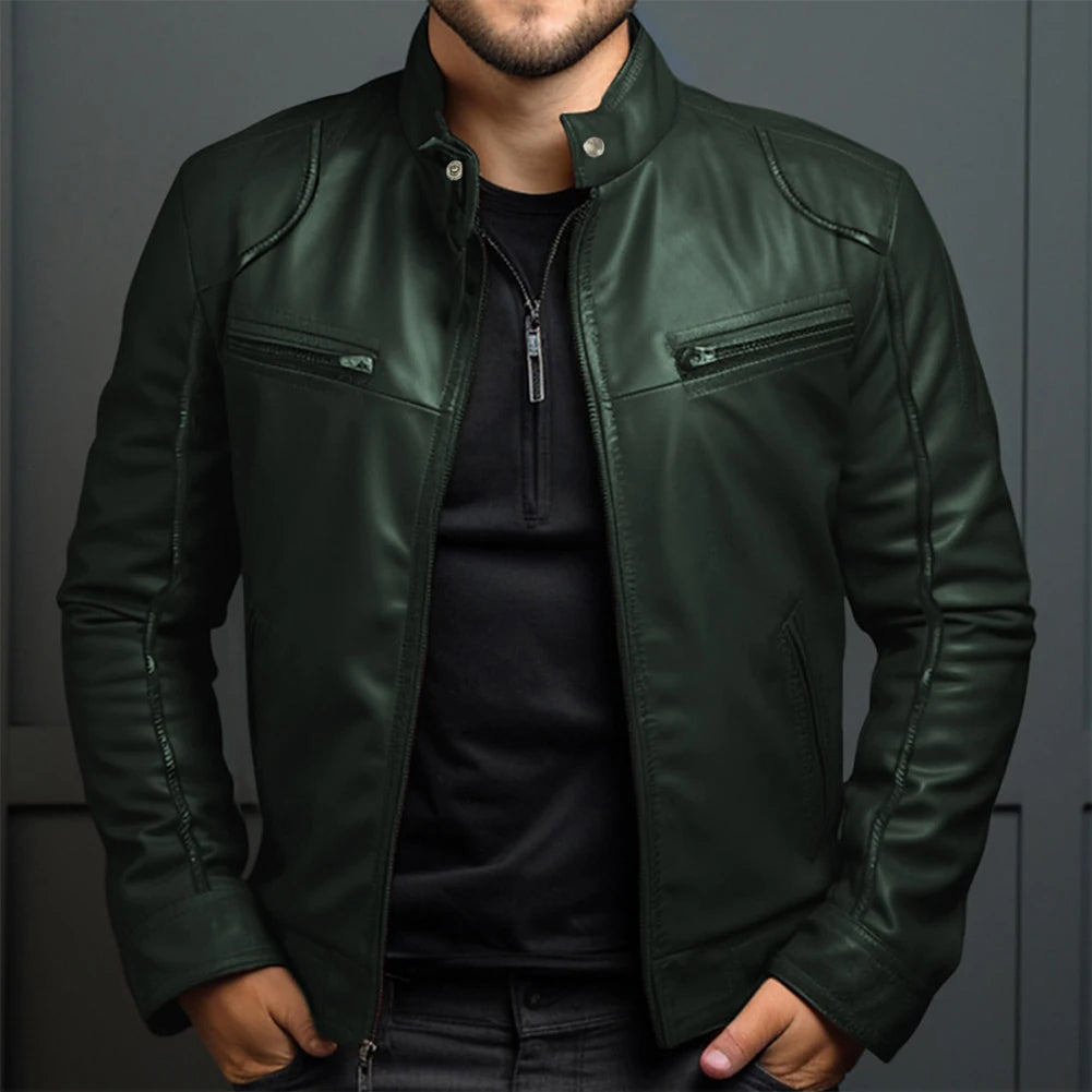Stylische Retro-Motorradjacke für Herren
