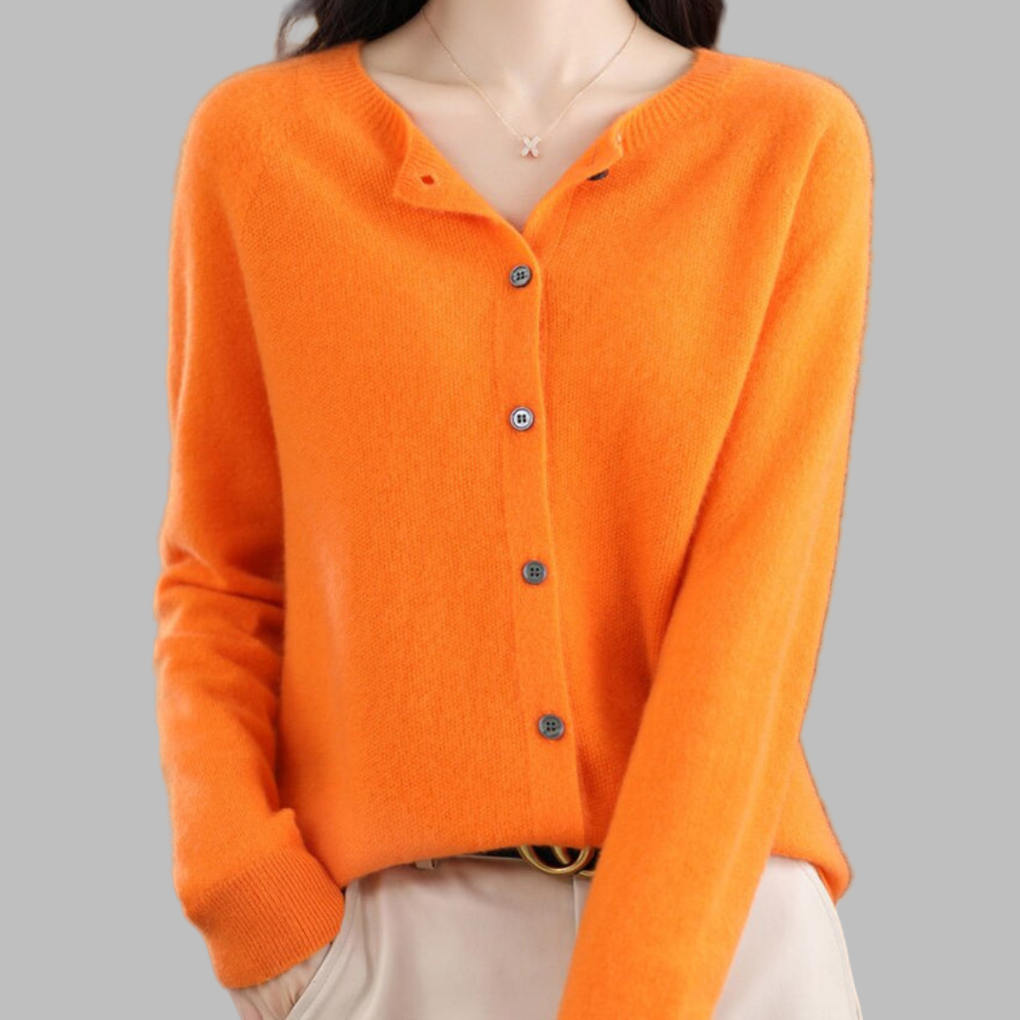 Damen-Cardigan mit Rundhalsausschnitt