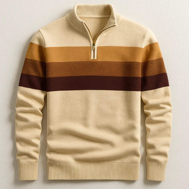 Herren Eleganter Gestreifter Pullover