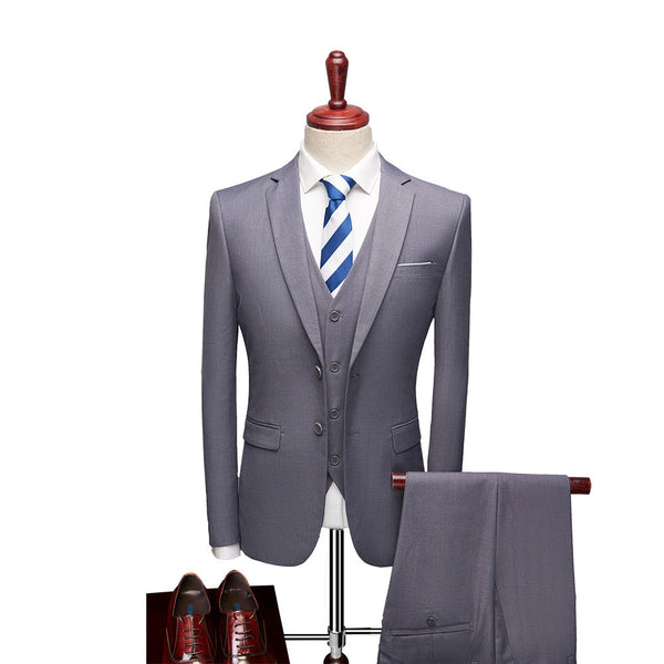 Dreiteiliger Slim-Fit-Anzug für Herren