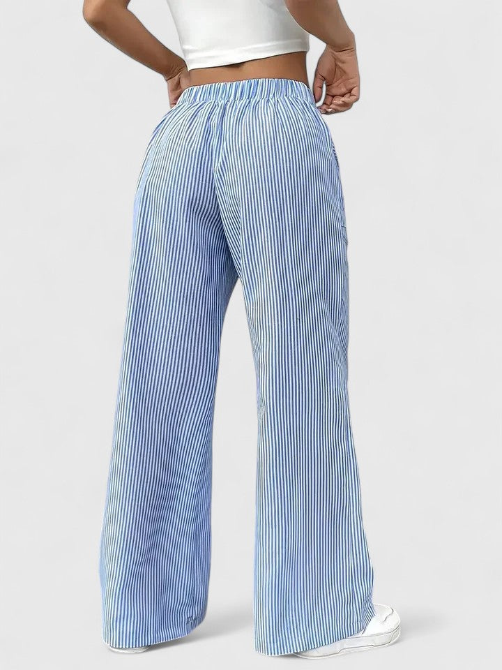 Damen Elegante Weite Hose mit Kordelzug