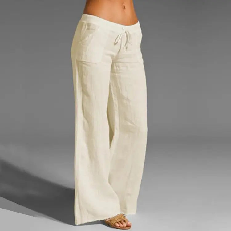 Luftige Leinenhose für Damen mit entspanntem Schnitt