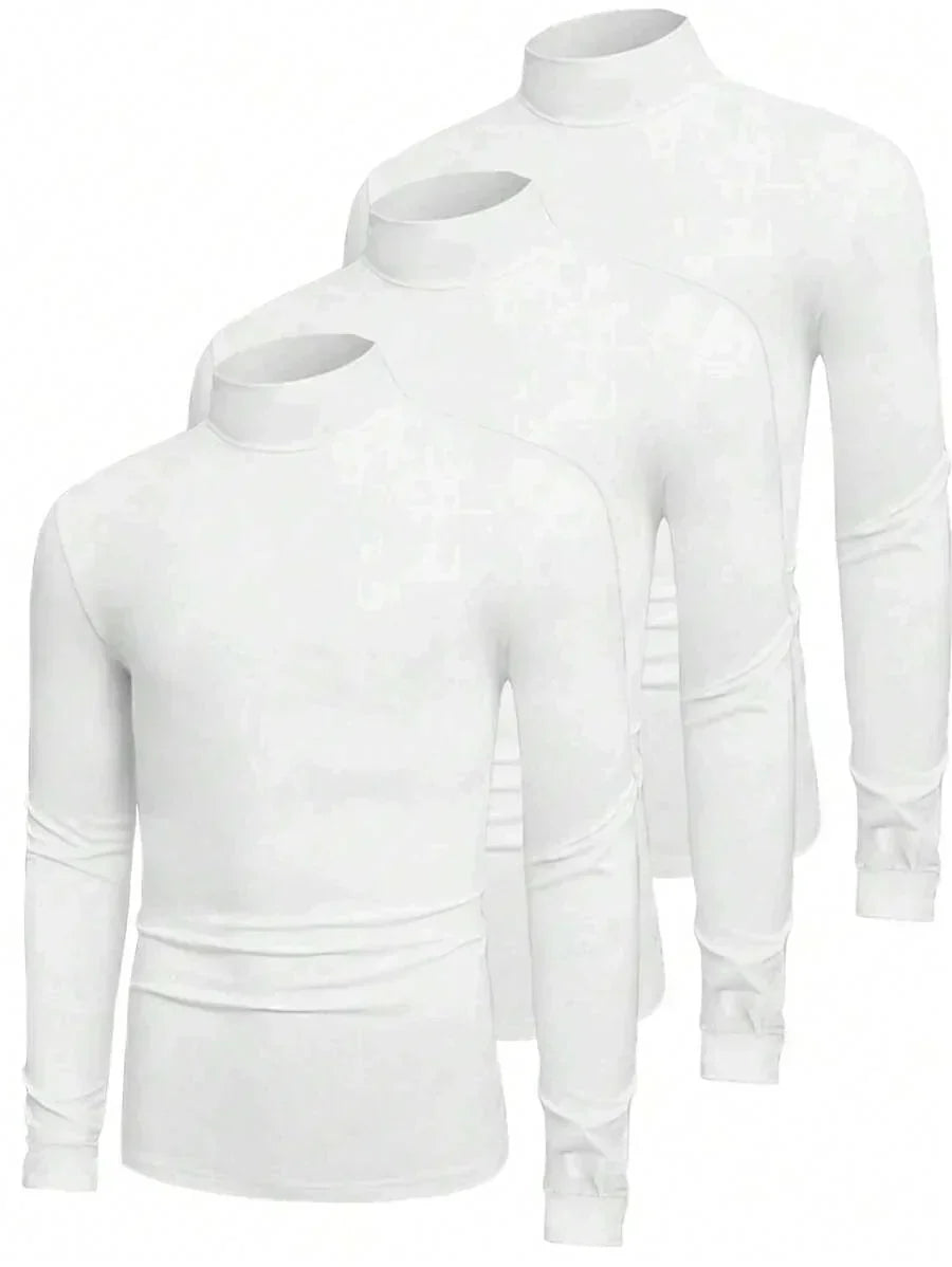 Herren Klassische Rollkragenpullover im 3er-Set