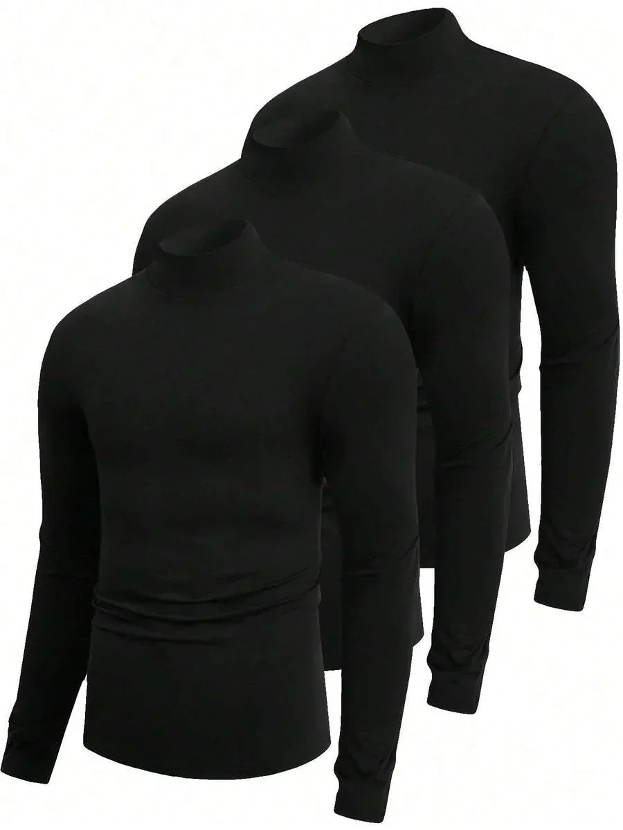 Herren Klassische Rollkragenpullover im 3er-Set