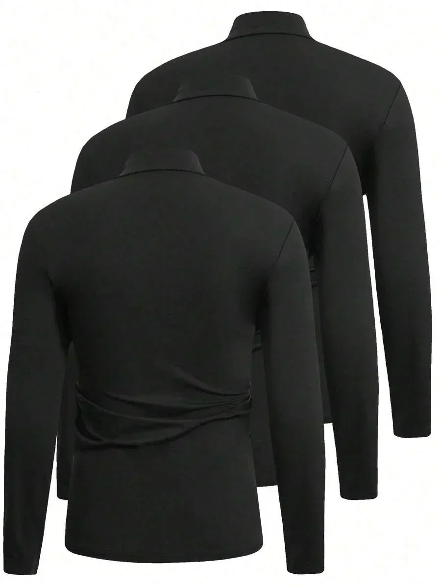 Herren Klassische Rollkragenpullover im 3er-Set