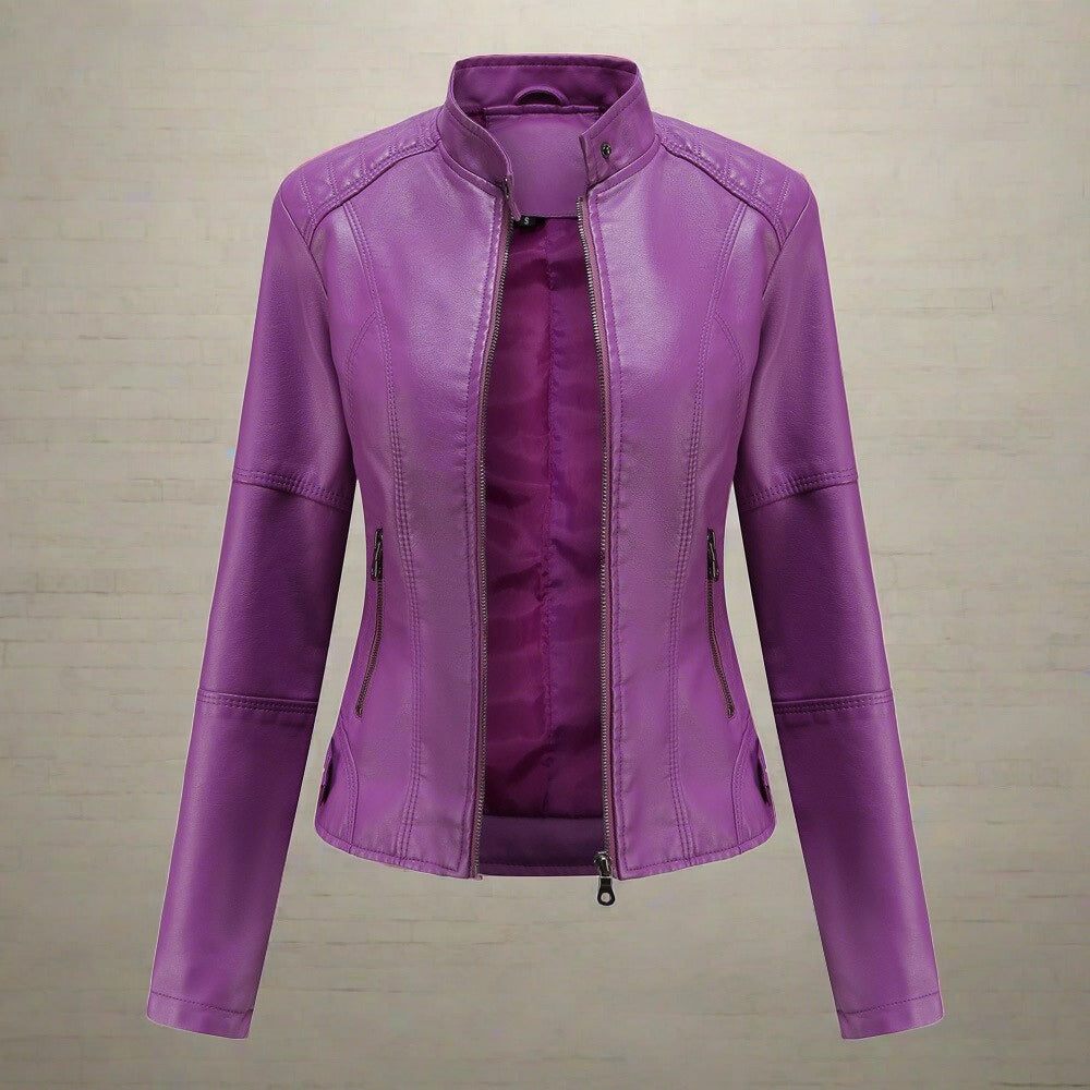 Damen Klassische Jacke mit Reißverschluss