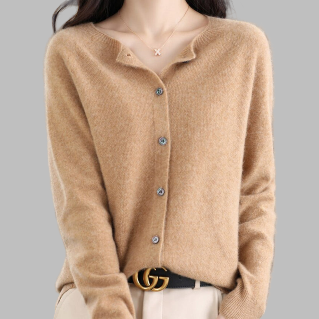 Damen-Cardigan mit Rundhalsausschnitt