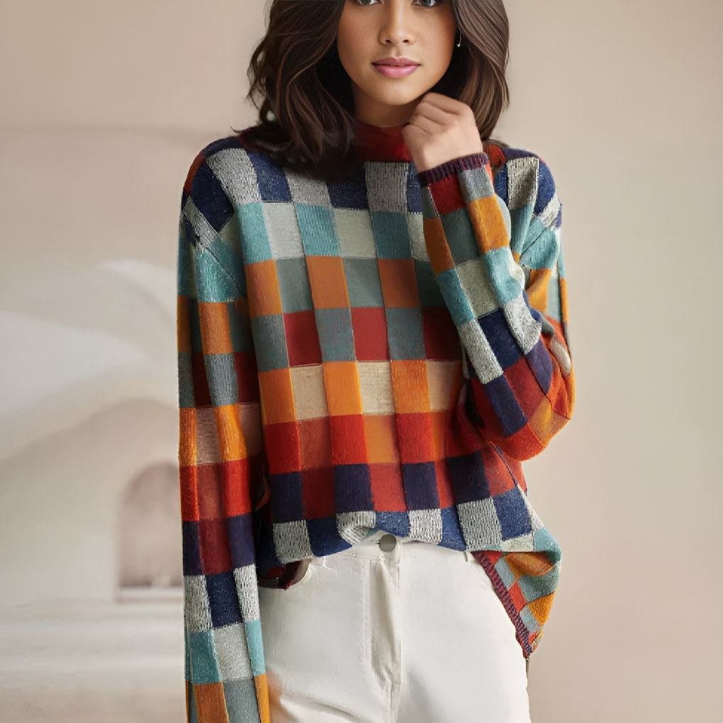 Luxuriöser Kaschmirpullover mit hohem Kragen