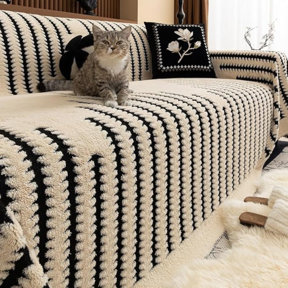 Vintage-inspirierter Sofaüberwurf mit luxuriöser Steppung