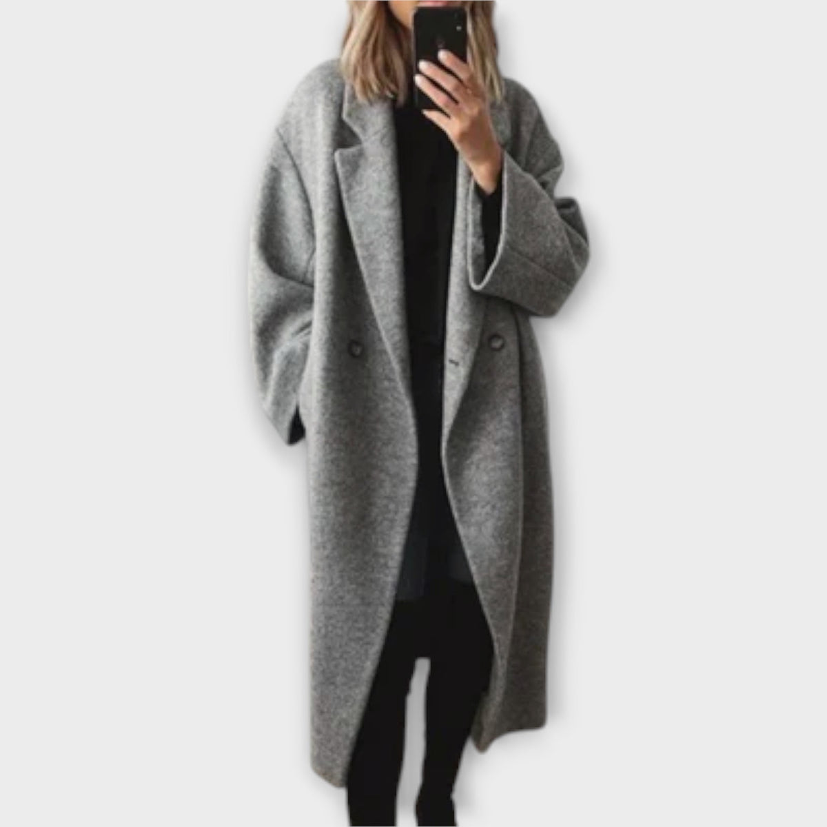 Damen Eleganter Mantel mit Reverskragen