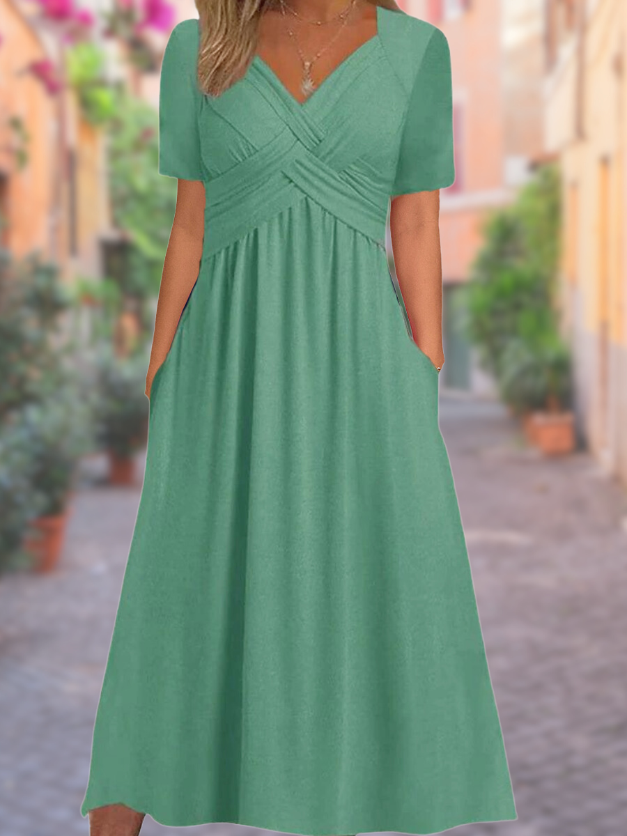 Stylish V-Neck Summer Dress