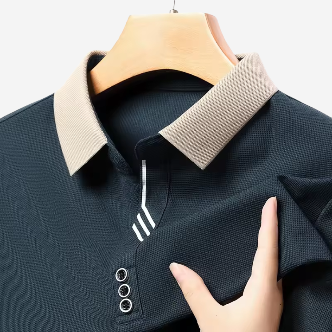 Lässiges Langarm-Polo für Herren