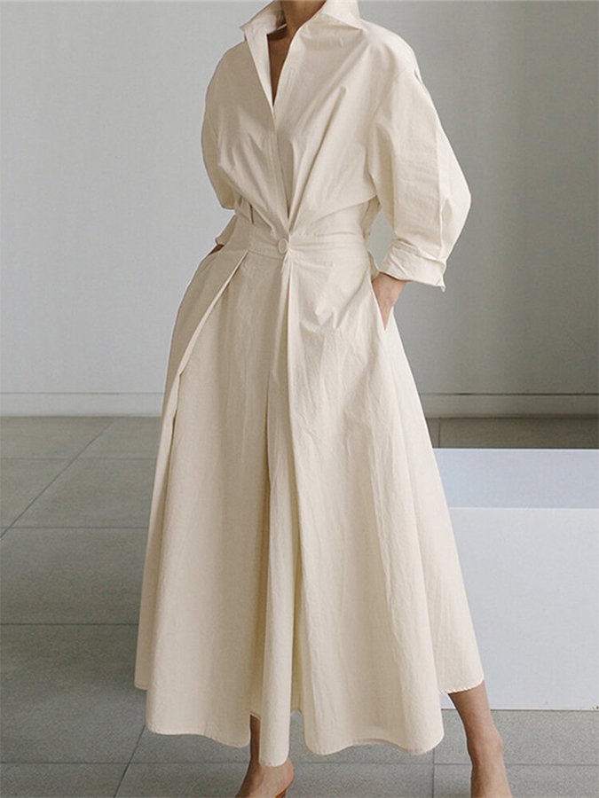 Elegantes Maxikleid mit Vintage-Ausschnitt