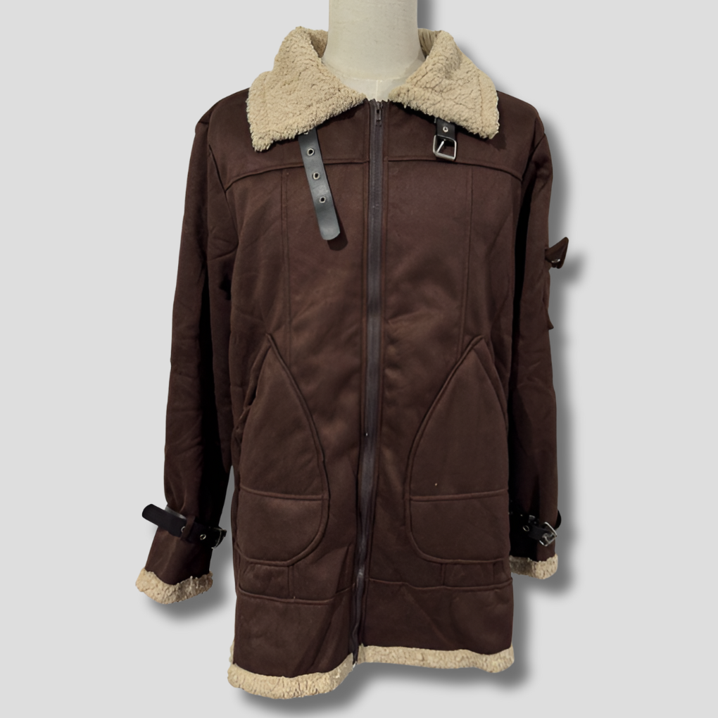 Kamelbraune Bikerjacke für Herren