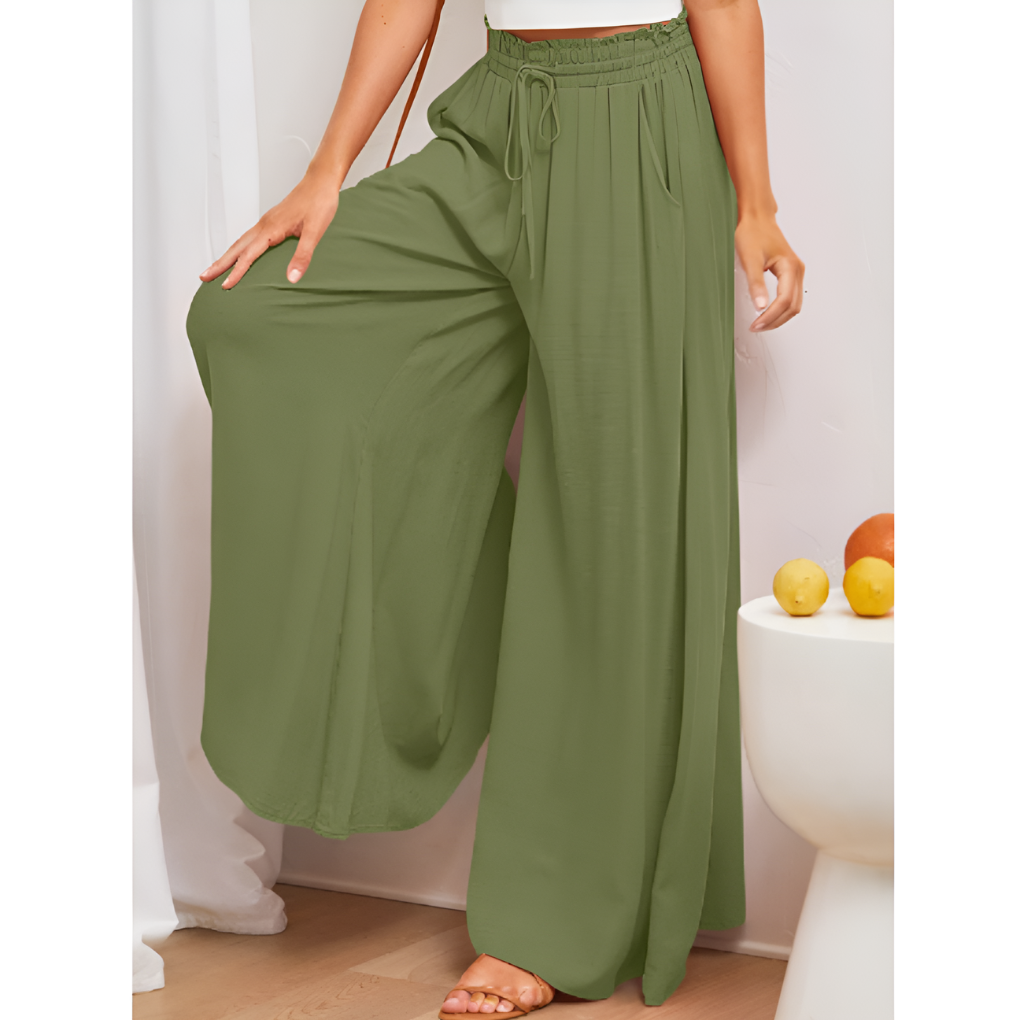Lässige Sommerrockhose mit elastischer Taille