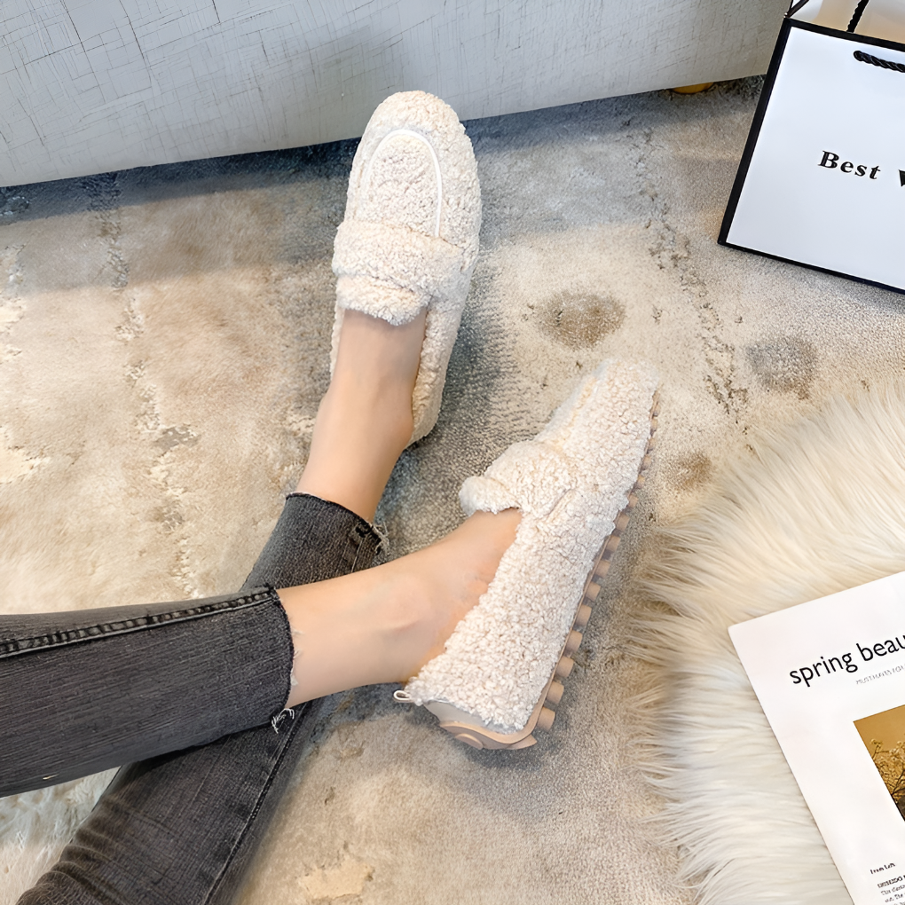 Plüsch-Slipper für Damen