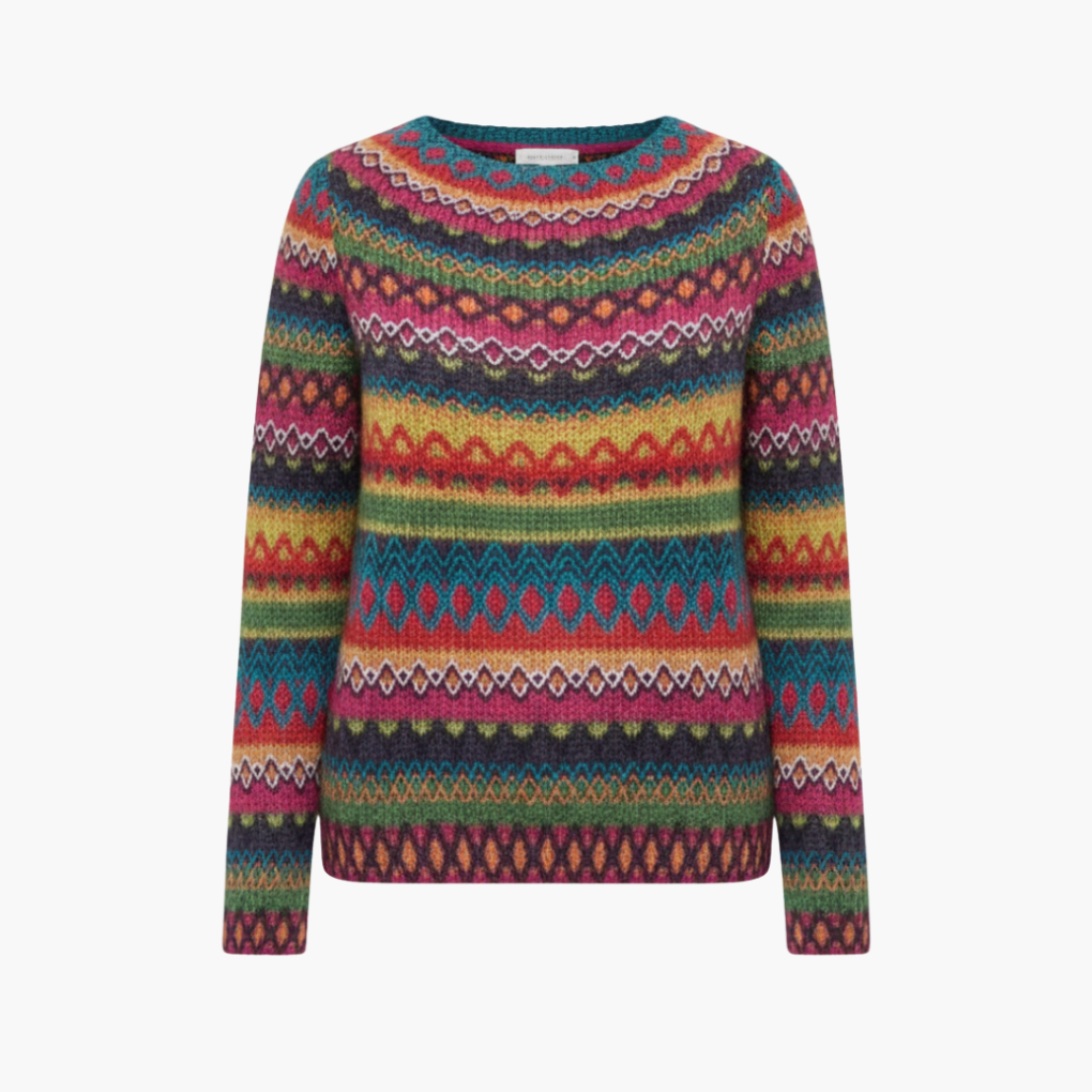 Damen Strickpullover mit Rundhalsausschnitt