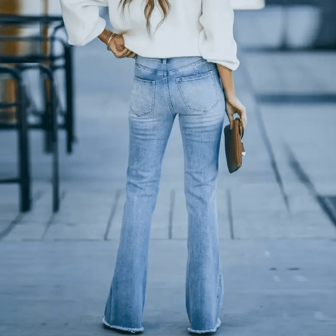 Slim Fit High-Waist-Jeans für Damen