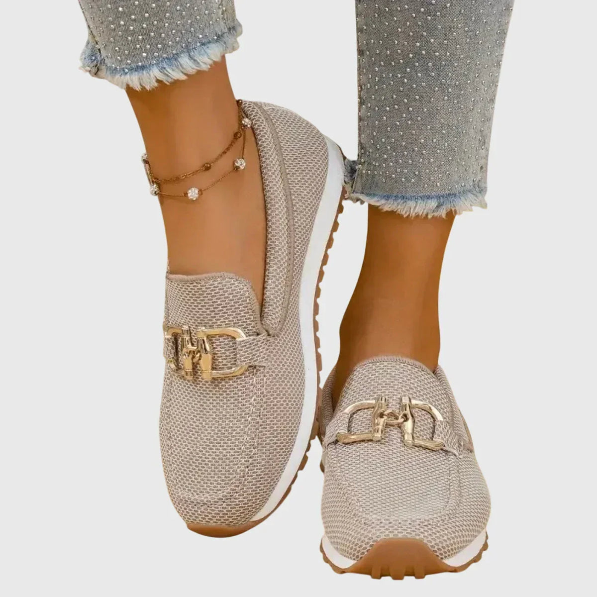 Damen Bequeme Sportschuhe im Mokassin-Stil