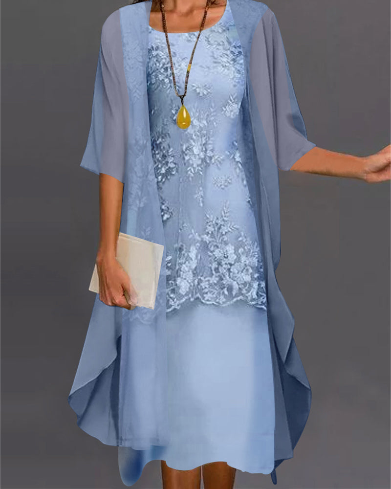 Elegantes Maxikleid mit Floralem Muster V-Ausschnitt
