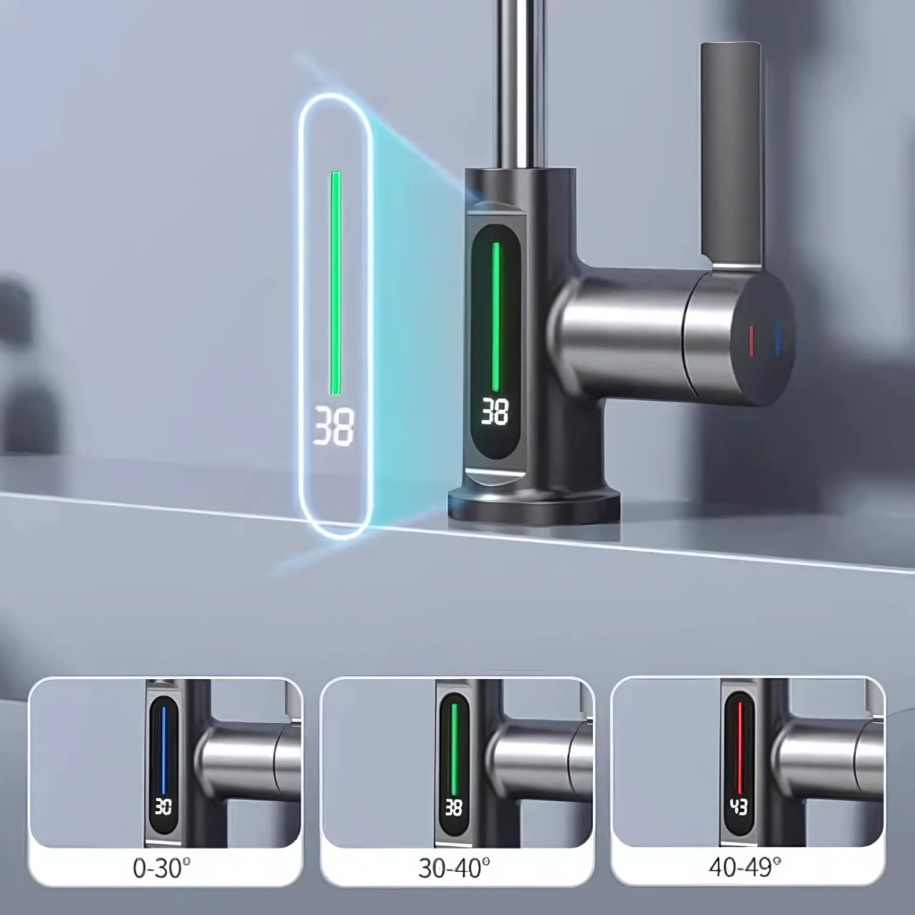 Flexibler LED-Wasserhahn für Küche & Bad