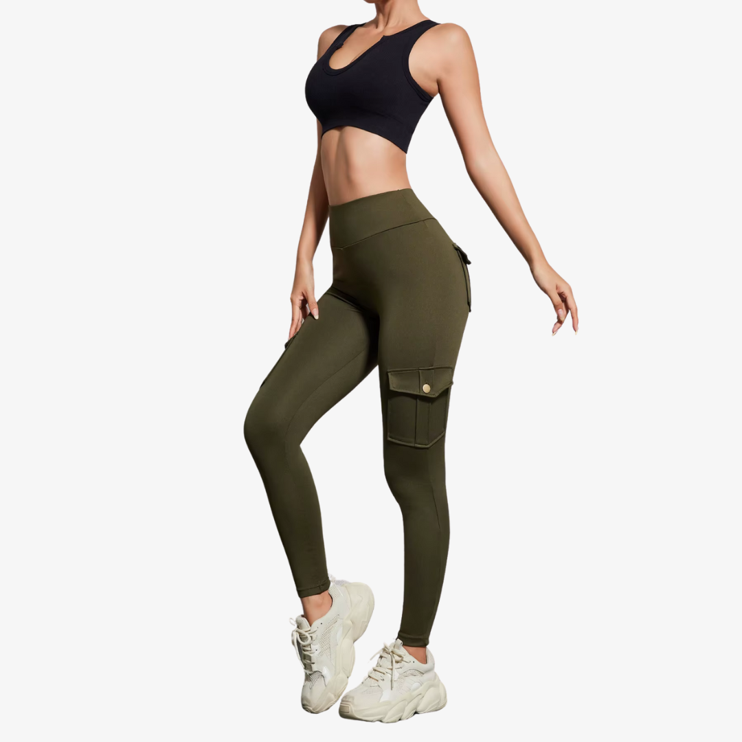 Elegante Slim-Fit-Hose mit hohem Bund