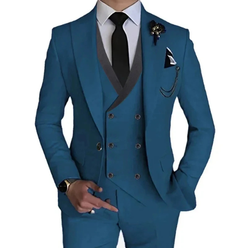 Stilvoller 3-teiliger Slim Fit Herrenanzug