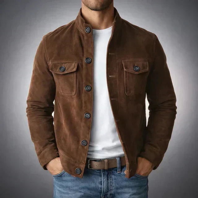 Herren Elegante Jacke mit Knopfleiste