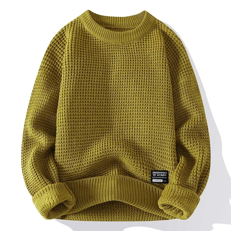 Herren Eleganter Pullover mit Wabenstruktur
