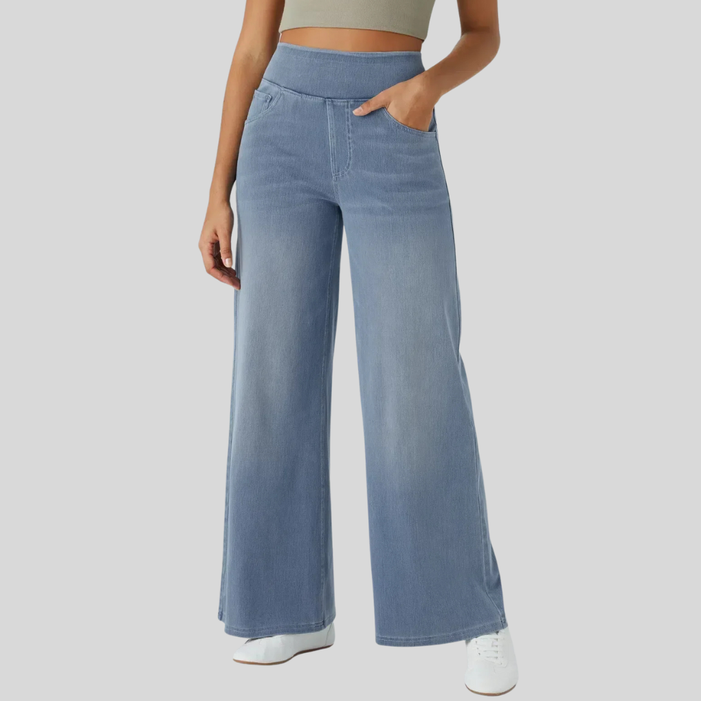 Evie High-Waist Elastic Pants