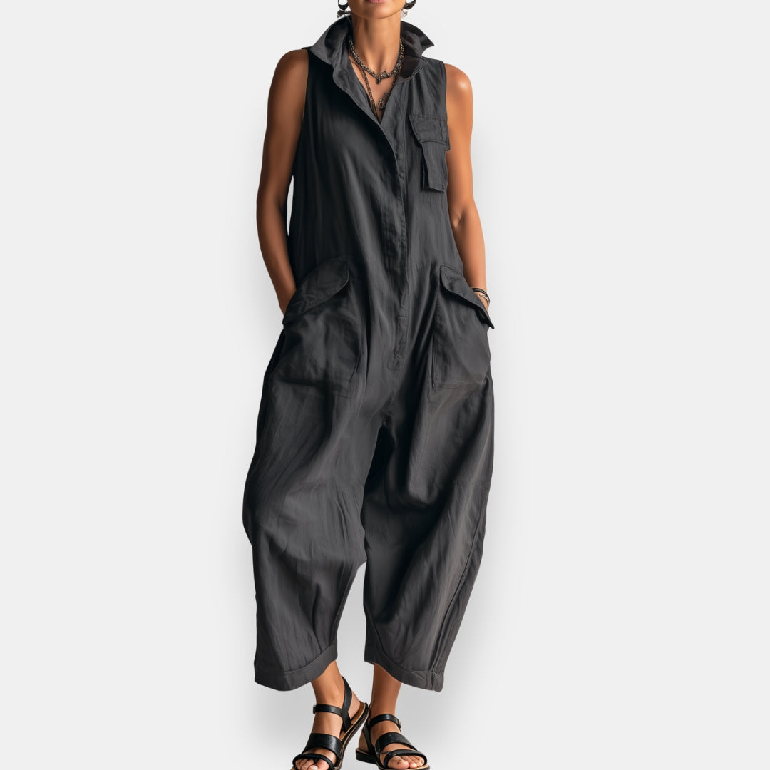 Damen Eleganter Ärmelloser Overall